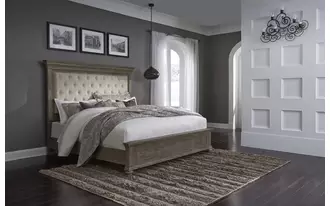 Ashley johnelle king panel rails in gray