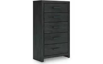 Ashley prendonea five drawer chest in charcoal