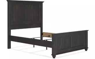 Ashley gardanza queen panel rails in black
