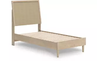 Ashley cielden twin panel footboard w/rails in two-tone