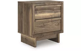 two drawer night stand chirason brown