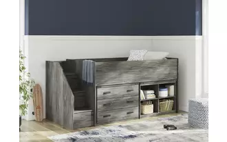 Ashley frandern left storage steps w/loft ends in warm gray