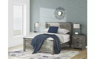 Ashley frandern queen panel footboard in warm gray