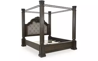 Ashley maylee queen uph poster hdbd panel in dark brown