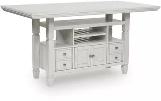 Ashley robbinsdale rect drm counter table base in antique white