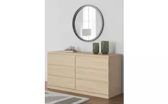 Ashley onita six drawer dresser in natural