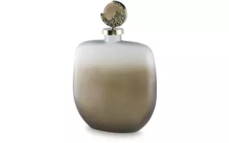 Ashley acario jar in taupe/gold finish
