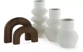 Ashley carterworth accessory set (5/cn) in white/brown