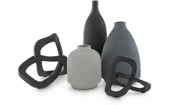 Ashley leithick accessory set (5/cn) in black/tan/gray