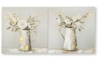 Ashley amoryville wall art set (2/cn) in taupe/green/gold finish