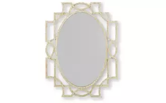 Ashley fulkmore accent mirror in antique gold finish
