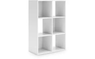 Ashley onita six cube organizer in white