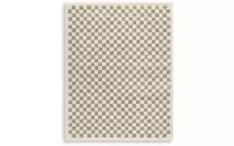 Ashley karamen large rug in taupe/ivory