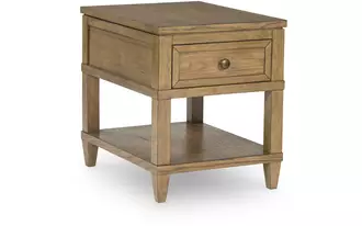 Ashley sharlance rectangular end table in light brown