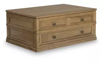 Ashley sharlance lift top cocktail table in light brown