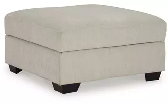 Ashley glynn-cove ottoman with storage in linen