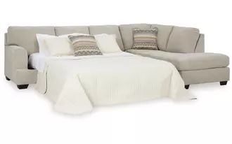 Ashley glynn-cove laf queen sofa chaise sleeper in linen