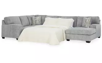 Ashley pembrey armless full sleeper in pewter