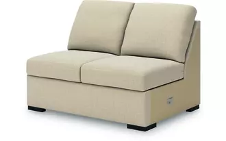 Ashley ladymae armless loveseat in twill
