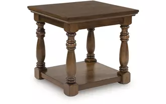 Ashley sturlayne rectangular end table in brown