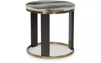 Ashley jazmore round end table in multi