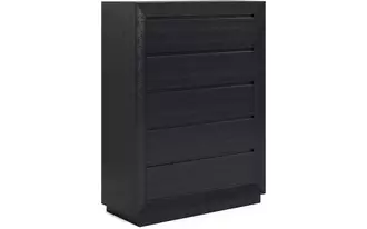 Ashley londer five drawer chest in black