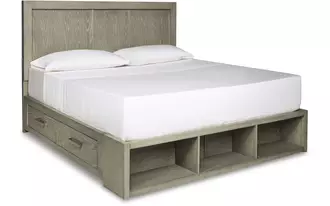 Ashley fawnburg king/cal king panel headboard in gray