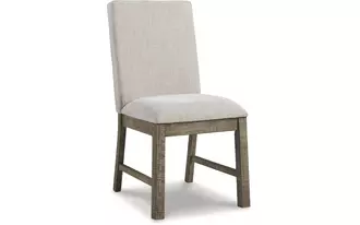 Ashley langford dining uph side chair (2/cn) in light grayish brown