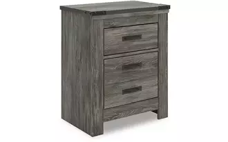 Ashley frandern two drawer night stand in warm gray