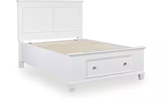 Ashley fortman full storage ftbd w/roll slats in white