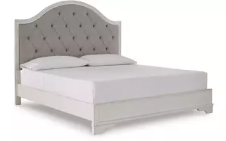 Ashley blendon king panel footboard w/rails in rustic brown