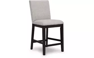 Ashley neymorton upholstered barstool (2/cn) in dark grayish brown