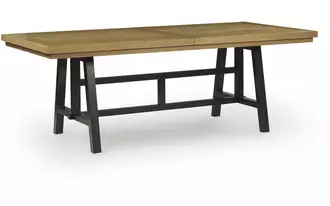 Ashley galliden rect dining room ext table in black/brown