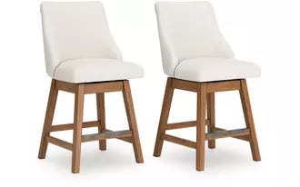 Ashley cabalynn upholstered barstool (2/cn) in light brown
