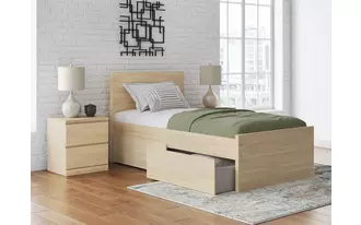 Ashley onita t/f double drawer storage in natural