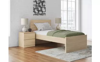 Ashley onita twin platform bed panels in natural