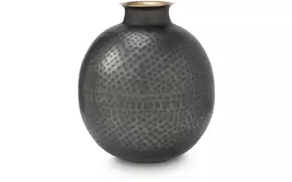 Ashley woody vase in pewter/gold finish