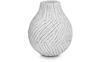Ashley shelvie vase in distressed white