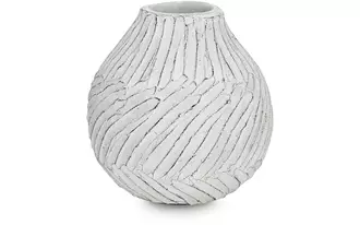 Ashley shelvie vase in distressed white