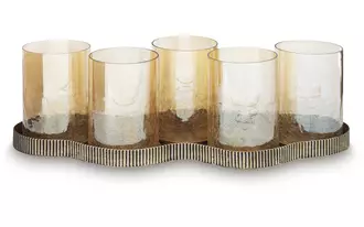 Ashley evereton candle holder in antique gold finish