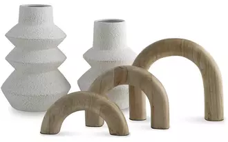 Ashley maddwarth accessory set (5/cn) in white/natural brown