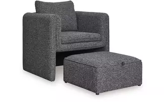 Ashley vreni accent chair in charcoal/black