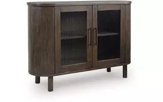 Ashley mayridge accent cabinet in medium brown
