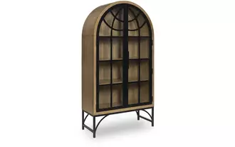 Ashley gwenwich accent cabinet in natural/black