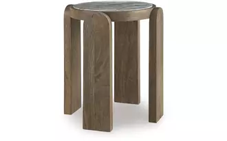 Ashley gavrilley accent table in gray/white/brown