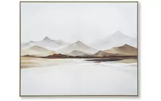 Ashley karalen wall art in white/gray/brown
