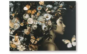 Ashley valfer wall art in orange/black/white