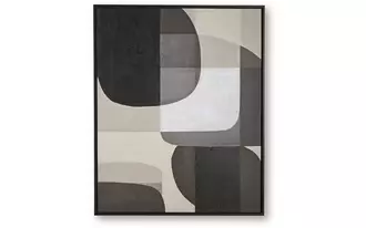 Ashley kesleigh wall art in black/white/beige