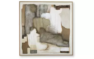 Ashley wylander wall art in tan/brown/gray