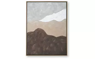 Ashley fanthorne wall art in tan/brown/white